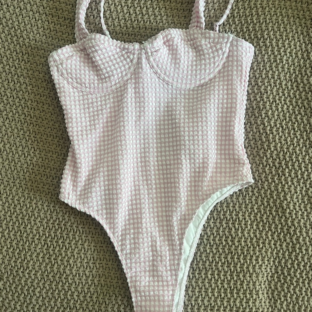 Abercrombie Pink Gingham One-Piece Swimsuit